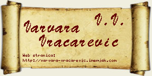 Varvara Vračarević vizit kartica